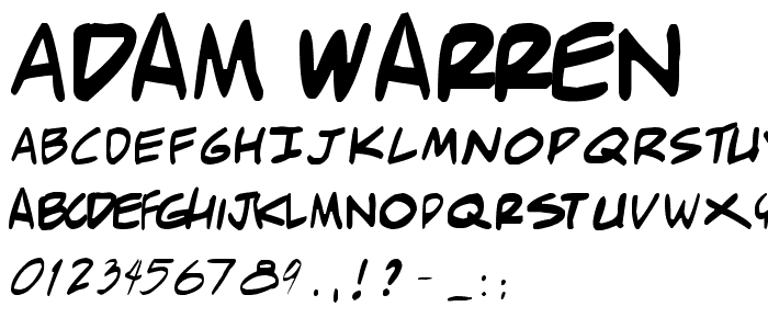 Adam Warren font